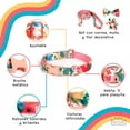 thumbnail image 2 of Accesorios Para Paseo Con Estampado Floral Para Perro Y Gato Color Azul Pastel Tamaño Del Collar Mediano, 2 of 6