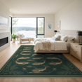thumbnail image 3 of ODIKA 9'x12' Washable Area Rug Non-Slip, Chair-Friendly Fish Vintage Trout Lure Cabin Border Theme Bass Angler Fishing Flowing Dynamic for Dining Room, Basement, Large Office, 3 of 7