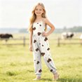 thumbnail image 6 of Auroural Toddler Girls Jumpsuit 5T Toddler Girls Kids Cow Printing Jumpsuit Strap Romper Outfits Clothes with Pockets, 6 of 8