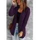 thumbnail image 2 of ABPHQTO Cárdigan de mujer morado con bolsillo delantero y cierre de botones, 2 of 5