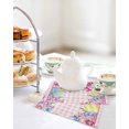 thumbnail image 4 of Easter Kitchen Dish Towels for Drying Dishes Set of 3, Watercolor Eggs Floral Leaves Botanical Pink Plaid Waffle Weave Microfiber Hand Tea Bathroom Towels Quick Dry & Absorbent Towel 12x12, 4 of 7