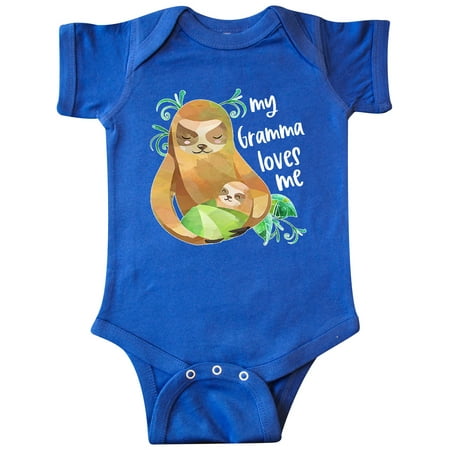 

Inktastic My Gramma Loves Me Cute Sloth and Baby Gift Baby Boy or Baby Girl Bodysuit