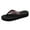 Black, variant on Women's Memory Foam Comfortable Flat Thong Sandals Dressy Summer Beach Leather Slide Flip Flops