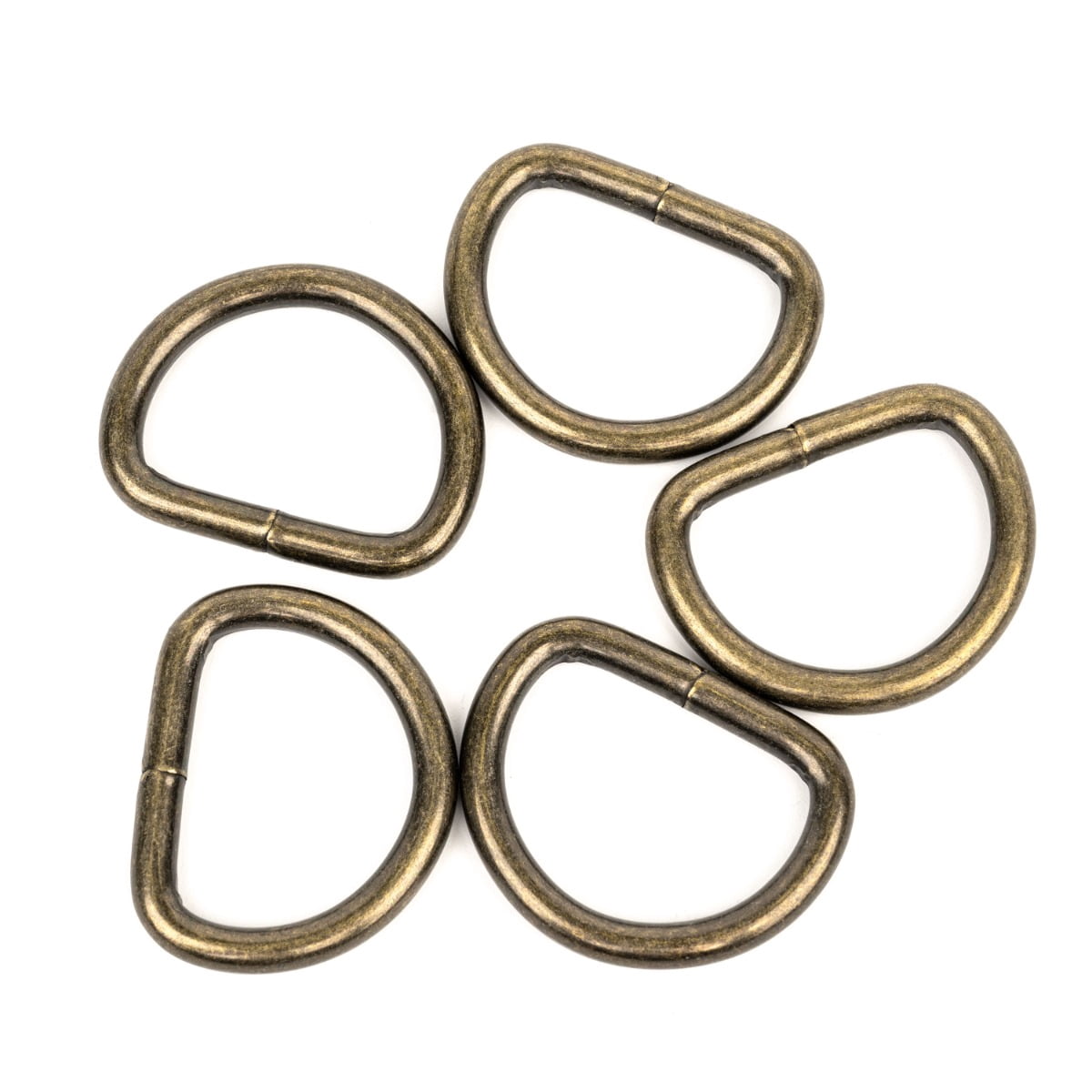 Country Brook Design® 1 Inch Antique Brass Heavy Welded D-Rings, 50 Pack