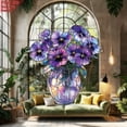 thumbnail image 2 of Purple Pansy Flowers in Vase Window Hanging Acrylic Decor, Flat 2D Sun Catcher Ornament, Colorful Floral Decoration, Vibrant Garden Gift, Nature-Inspired Window Accent for Home, 2 of 4