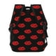 thumbnail image 4 of Disketp Red Beautiful Lips Mochila Estampada para Hombre y Mujer – Mochila Ligera Clásica con Múltiples Bolsillos para Universidad, Trabajo y Viajes-One Size, 4 of 5