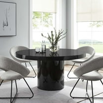 Modway Gratify 60" Round Dining Table in Black