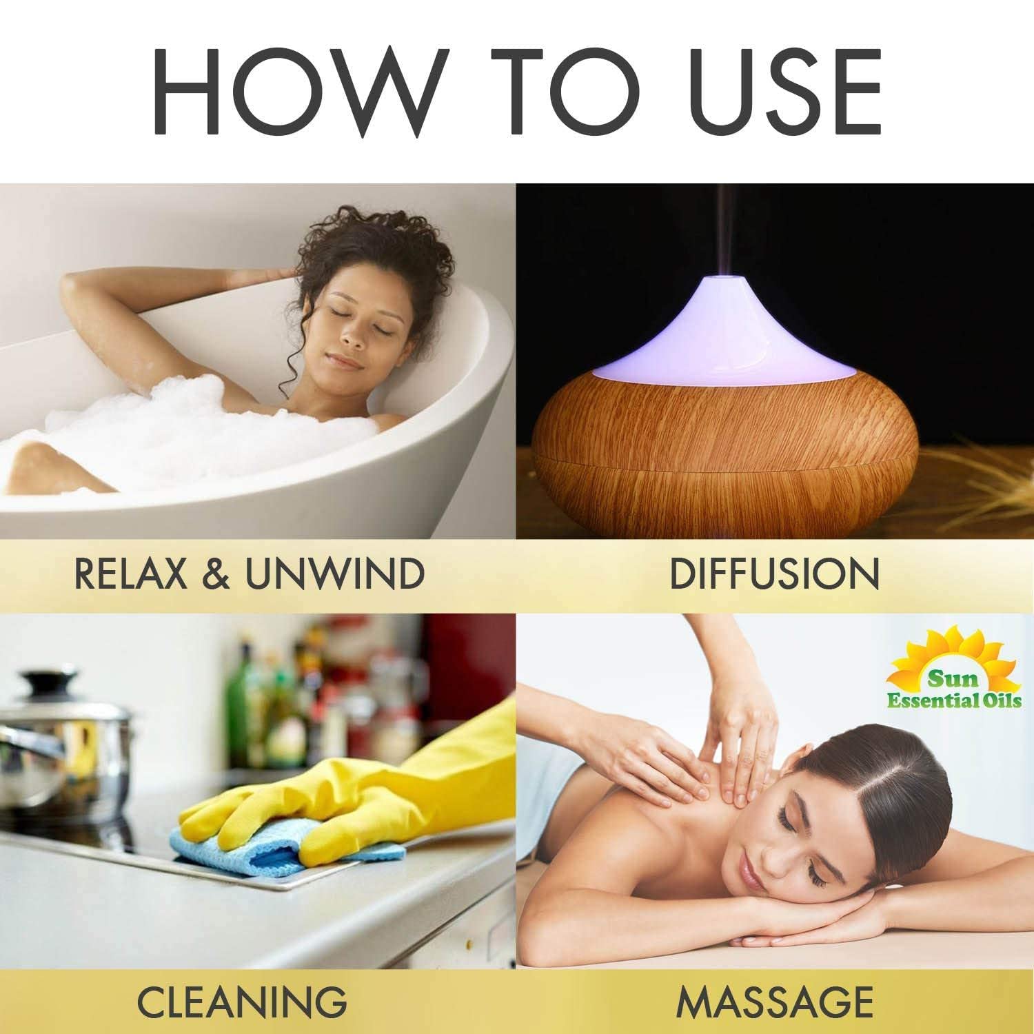 Sun Essential Oils - Chamomile (Roman) Essential Oil 16oz for Aromatherapy, Diffuser, Soothing, Calming, Relieves Stress