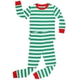 thumbnail image 2 of Elowel Adult Child Matching Christmas Pajamas - Striped Pajama 2-Piece Gift Set, 2 of 3