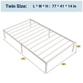 thumbnail image 6 of Allewie Twin Bed Frame, 14 inch Metal Platform Beds with Storage Space, No Box Spring Needed and Easy Assembly, White, 6 of 10