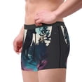 thumbnail image 2 of Yiaed Artistic Moon Valley Wolf Print Men's Soft Cotton Boxer Shorts Breathable Boxers Underwear Moisture-Wicking Underwear Stretch Boxer Briefs for Man-Small, 2 of 5