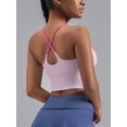thumbnail image 2 of PISONIC Women's Sports Bra - Breathable & Comfortable Yoga & Fitness Top with Straps, Medium Stretch, Non-Padded, Perfect for Workouts & Casual Wear, Workout Clothes, 2 of 12