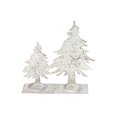 thumbnail image 1 of Distressed White Metal Double Tree Candleholder, 1 of 3
