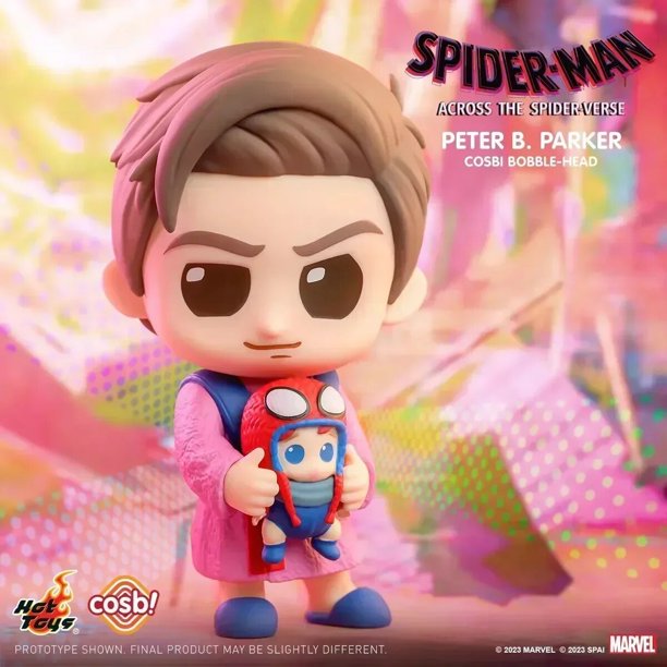 Caja ciega de Marvel Spider-Man: A través del verso de araña figuras de Anime Cosbi bolsa de dibujos animados Guess juguete para niños regalo de cumpleaños de Navidad