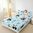 thumbnail image 4 of Castle Fairy Child Teens Black White Panda Full Size Sheets,Kawaii Animal Bed Sheets, 4 of 7