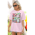 thumbnail image 2 of ALLTB Easter Bunny Shirt Women Oversized Happy Easter Day Tee Cute Bunny Eggs Tshirt Casual Short Sleeve Tops, 2 of 6