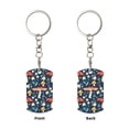thumbnail image 2 of Goofa Colorful Mushrooms Printed Rectangular Metal Keychain Bag Charm Floral Charm for Purse Keys Metal Keyring Gift for Women Accessories, 2 of 7