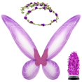 thumbnail image 1 of Accesorios de disfraz Increíbles alas y corona de hada moradas, 1 of 7