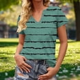 thumbnail image 2 of Bovxnpu Short Sleeve Tee Shirts Summer Dressy Casual Blouses Print Button Crewneck Casual Dressy Tee Summer Tops (Women's or Women's Plus), 2 of 7