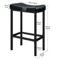 thumbnail image 5 of HOOBRO Bar Stools, Set of 2 Bar Chairs, Counter Height Stools, Saddle Barstools with Curved Surface, 24.8 Inches, 2.4" Thick Upholstery, for Kitchen, Dining Room, Cafe Black BB10BY01, 5 of 9