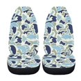 thumbnail image 5 of XYZCANDO Anti-Slip Car Seat Covers Sedan SUV Truck, Protector Comfortable Front Seat Covers Set of 2 Polyester Fabric Fish Camouflage Pattern, 5 of 10
