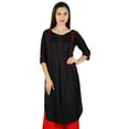thumbnail image 6 of Bimba Womens Kurta Short Kurti Quarter Sleeves with Pocket Blouse Casual Wear, 6 of 7