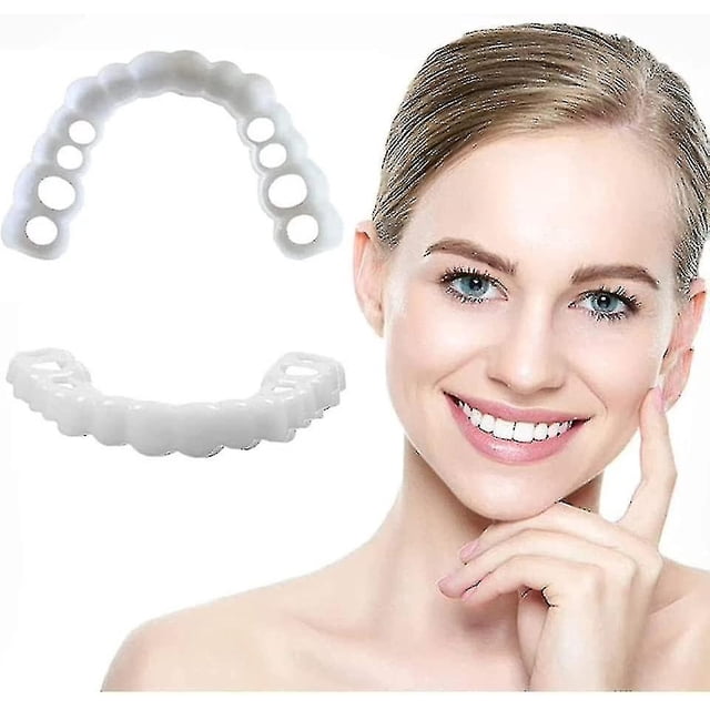 Carillas dentales a presión, kit de reemplazo temporal de carillas postizas para dientes perfectos, cubre los dientes imperfectos, mejora la sonrisa, cubre temporalmente los que fa