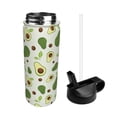 thumbnail image 2 of Daiia Green Avocado Printed 18oz Sports Insulated Kettle With Straw Water Bottle For Running Hiking Cycling Climbing Mens Woman'S Sports Water Bottle, 2 of 8