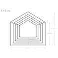 thumbnail image 4 of vidaXL Tente de Fête PE 4x8 m Gris, 4 of 5