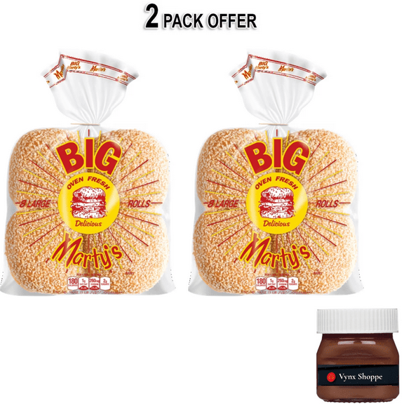 Martin's Big Marty's Rolls, 8 Count, Seeded 4 Inch Roll
