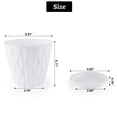 thumbnail image 2 of FOUKUS 6 inch Plastic Plant Pots: 5 Pack Indoor Planters with Drainage and Tray Outdoor Flower Pots, White, 2 of 6