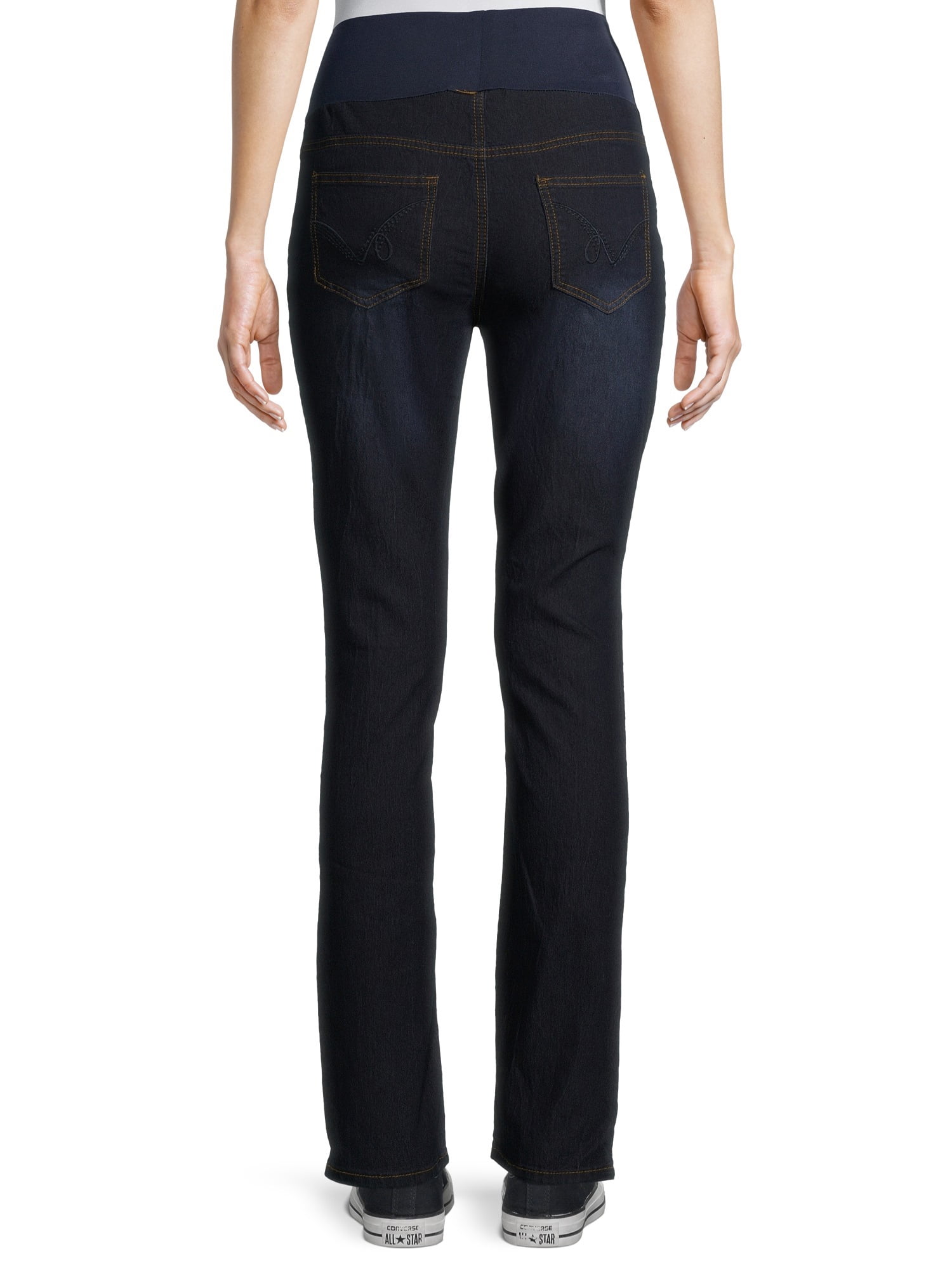 Oh! Mamma Maternity Women's Straight Leg Jeans with Demi Panel (Women's & Women's Plus)