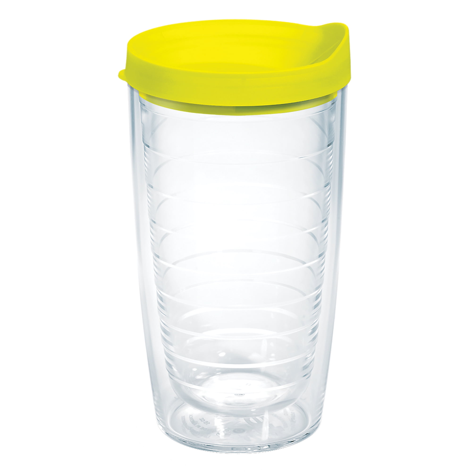 Tervis Made in USA Double Walled Clear & Colorful 16oz Lidded Insulated