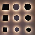 thumbnail image 4 of Lámpara de pared led de arte creativo para pasillo, pasillo, mesita de noche, sala de estar, combinación cuadrada, eclipse solar minimalista moderno, 4 of 5