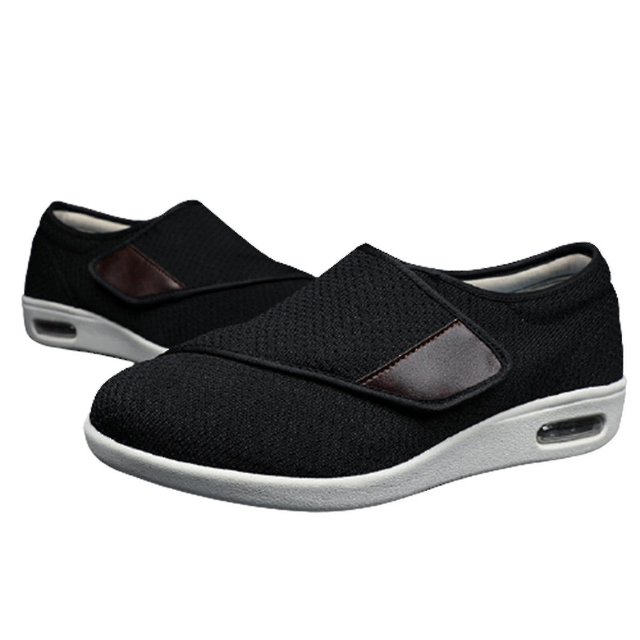 Wide Adjusting Soft Comfortable Shoes Orthopedic Walking Shoes For The Old Breathable Hook-and-loop