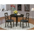 thumbnail image 4 of East West Furniture Boston 3-piece Wood Small Dining Table Set in Cappuccino, 4 of 5