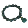 thumbnail image 1 of Chinese Green Jade Bracelets w/ Kuan Yin Pendant, 1 of 1