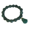 Chinese Green Jade Bracelets w/ Kuan Yin Pendant
