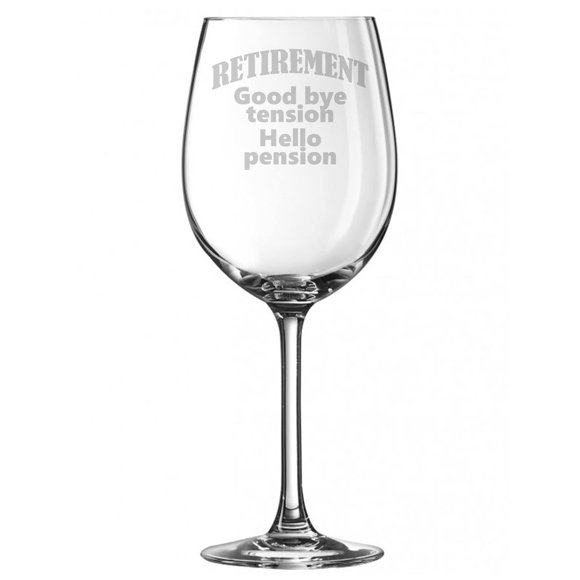 G233 Agenda de Retraite 11 oz Verre à Vin Blanc Rouge Cadeau de Retraite