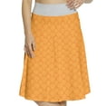 thumbnail image 1 of Women's Ethnic Orange African Damask Motif A-line Printed Skirt Casual Wear, M, Pale Orange and Marigold, by Ambesonne, 1 of 1