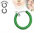thumbnail image 4 of Spring Action Splatter Over 316L Stainless Steel Non-Piercing Septum, Ear and Nose Hoop, 4 of 6