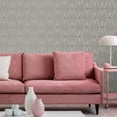 thumbnail image 2 of Glitter Diamond Geo Taupe and Rose Gold Wallpaper, 2 of 4