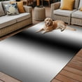thumbnail image 2 of Fsddascl Gray Black Outdoor Rug for Patio/Deck/Porch, Non-Slip Large Area Rug 5 x 8 Ft, Modern Gradient Geometric Indoor Outdoor Rugs Washable Area Rugs, Reversible Camping Rug Carpet Runner, 2 of 5
