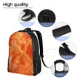 thumbnail image 5 of Single Side Full Backpack 16.1×11.8×4.5in Large Capacity Breathable Shoulder Belt Leisure Simple And Strong Bearing Capacity Orangered Marble_1, 5 of 8