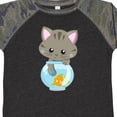 thumbnail image 4 of Inktastic Cute Cat, Little Cat, Kitty, Kitten, Fish Bowl Girls Toddler T-Shirt, 4 of 5