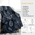 thumbnail image 4 of kcavykas Big Deals Items Maple Leaf Theme Thanksgiving Black Blanket Portable Lunch Break Blanket Travel Blanket Sofa Decorative Blanket Picnic Blanket 70x100cm, 4 of 6