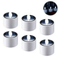 thumbnail image 2 of 6 Pcs Solar Lantern Tea Lights Candles - Rechargeable Flickering LED Lamps for Outdoor Camping and Emergency - Cool white flash style, 2 of 8