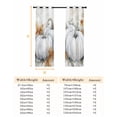 thumbnail image 6 of Fsddascl White Pumpkins Fall Blackout Curtains for Bedroom/Living Room, Thermal Insulated Kitchen Curtains, Thanksgiving Pumpkin Botanical Grommet Darkening Window Treatment Drapes 27.5"x39"x2, 6 of 6
