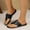 #0064-Black, variant on Women's Buckle Flip Flops, Metallic Embellished Thong Flat Slippers with Soft Sole, Faux Leather Open Toe Casual Beach Shoes, Versatile Design for Spring Summer Daily Gift