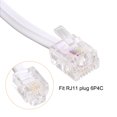 thumbnail image 5 of Uxcell Phone Extension Cord Telephone Cable Phone Line Cord RJ11 6P4C Plugs, Male to Male for Phone and Fax 2pcs White 3.28 ft, 5 of 5